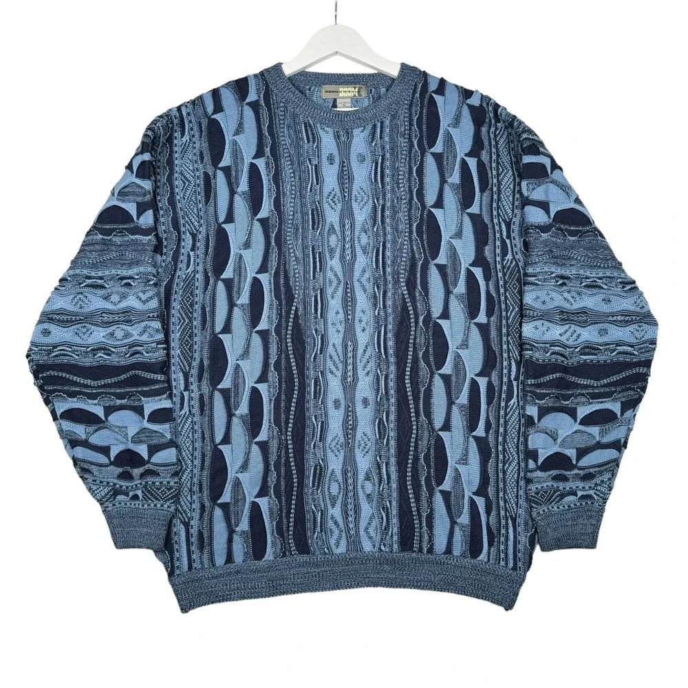 Vintage Y2K Boom X Knitwear Sweater - Men's XL - Coogi Style Cosby